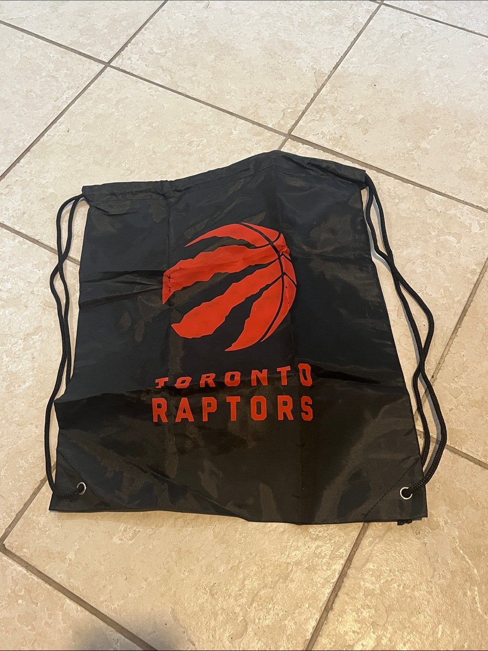 Toronto Raptors Black & Red Drawstring Backpack